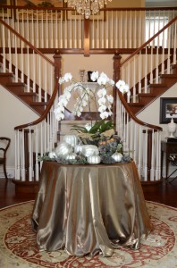 Welcoming harvest display in foyer