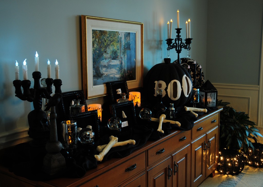 Dining Room Buffet full of unexpected specimens